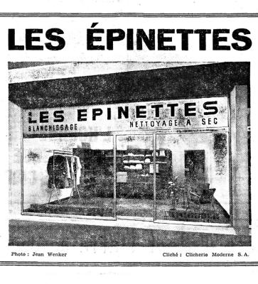 Journal de Genève, blanchisserie des Epinettes, 1964