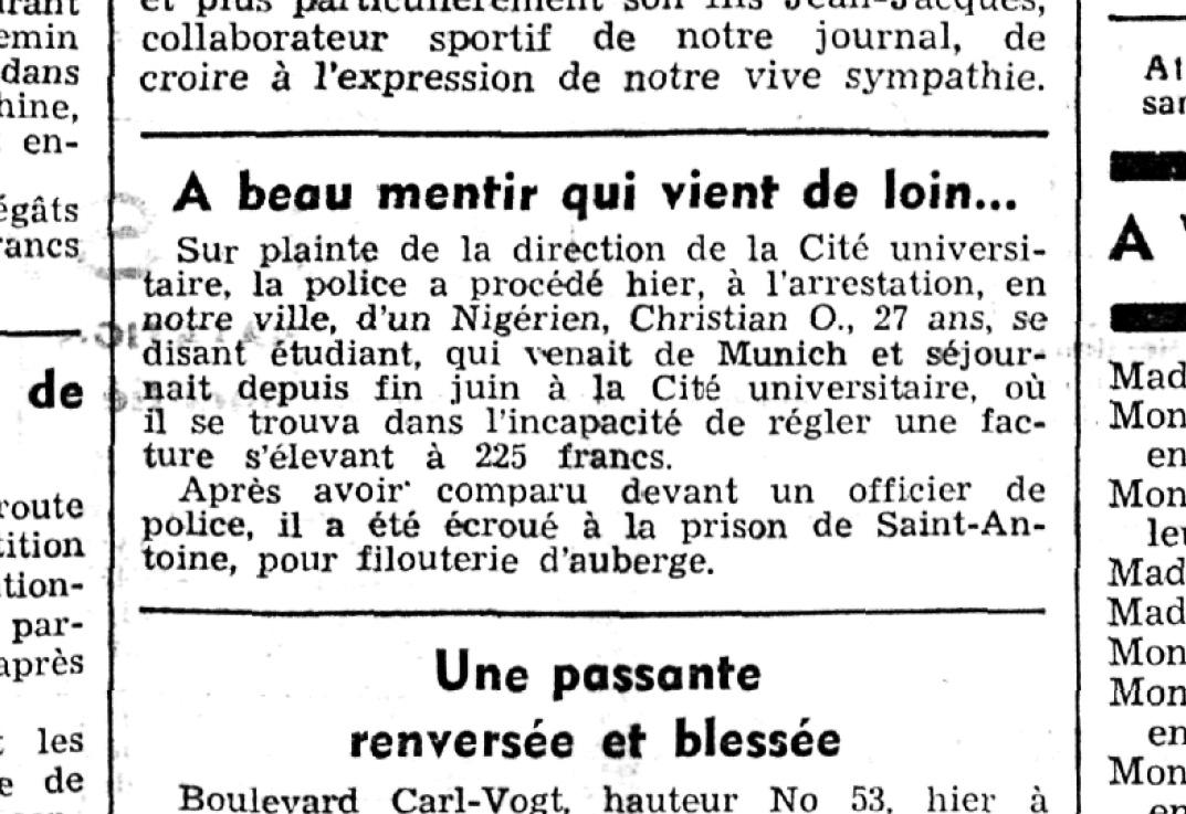 Journal de Genève, 13 août 1964