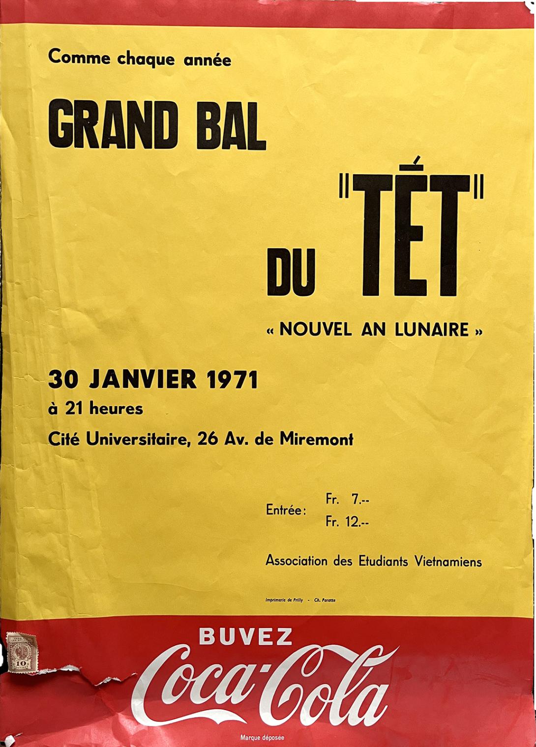 1971, grand bal du Têt  – Cité Universitaire Genève