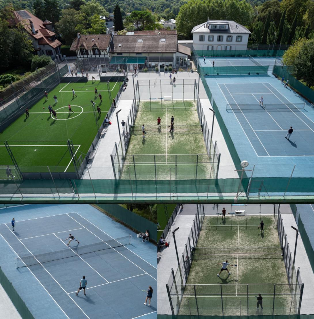 Terrains de Tennis, Padel et Football à la Cité Universitaire – ©️UNIGE / Olivier Zimmermann